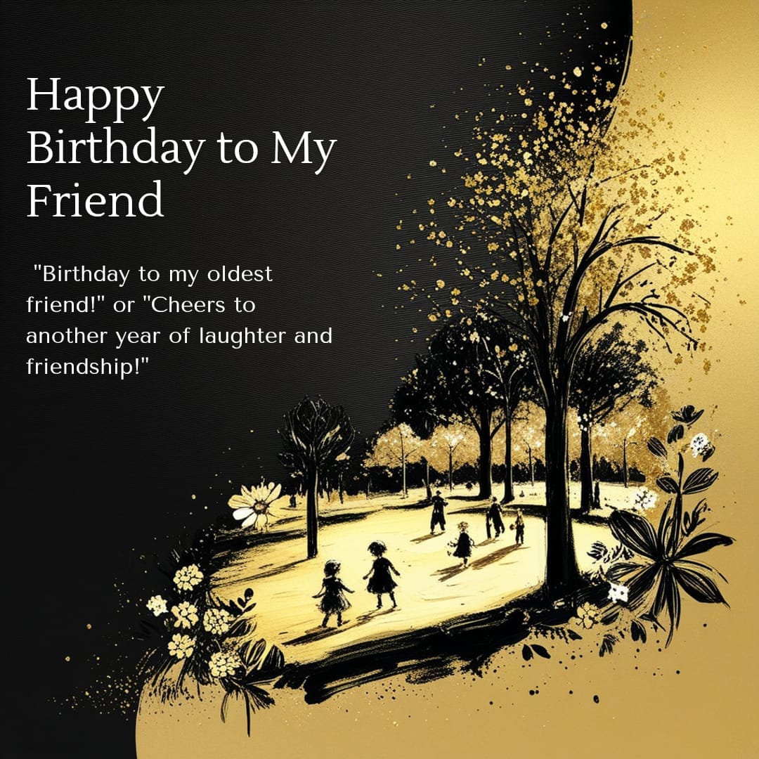 School friends smiling and celebrating birthday together