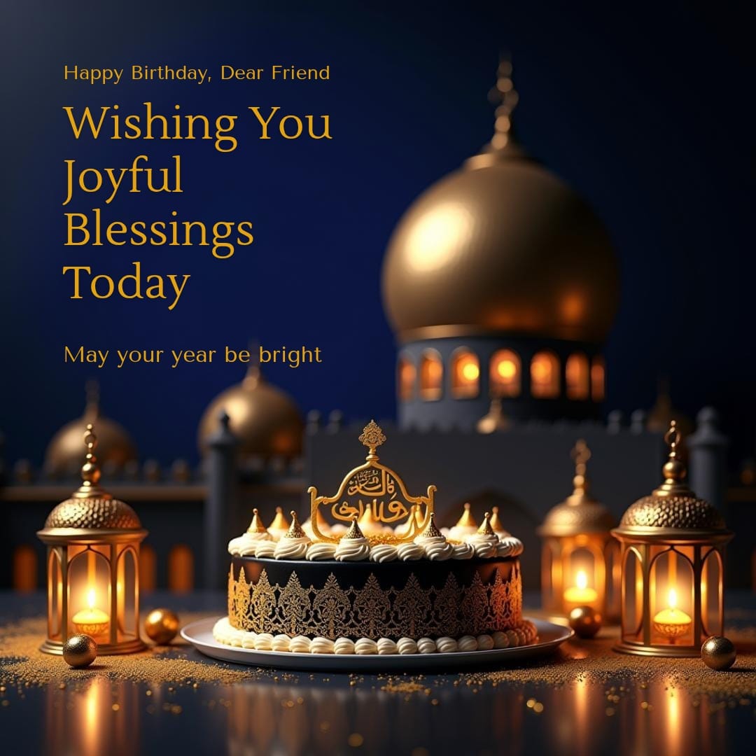 Short Islamic Birthday Wishes for Muslim Friend