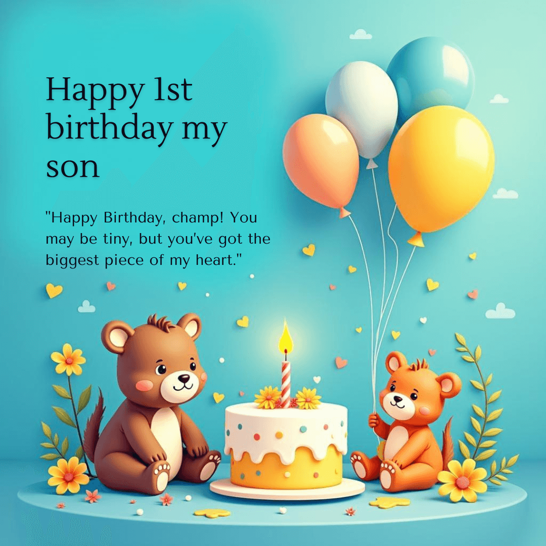 Heartfelt 1st Birthday Wishes for Baby Boy from Mother