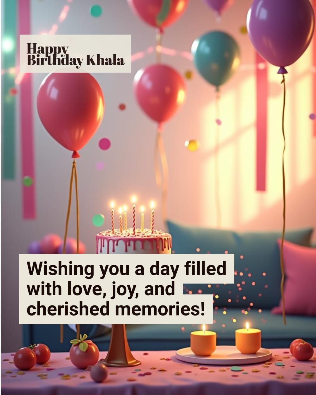Sweet Birthday Messages for Khala Jaan in English