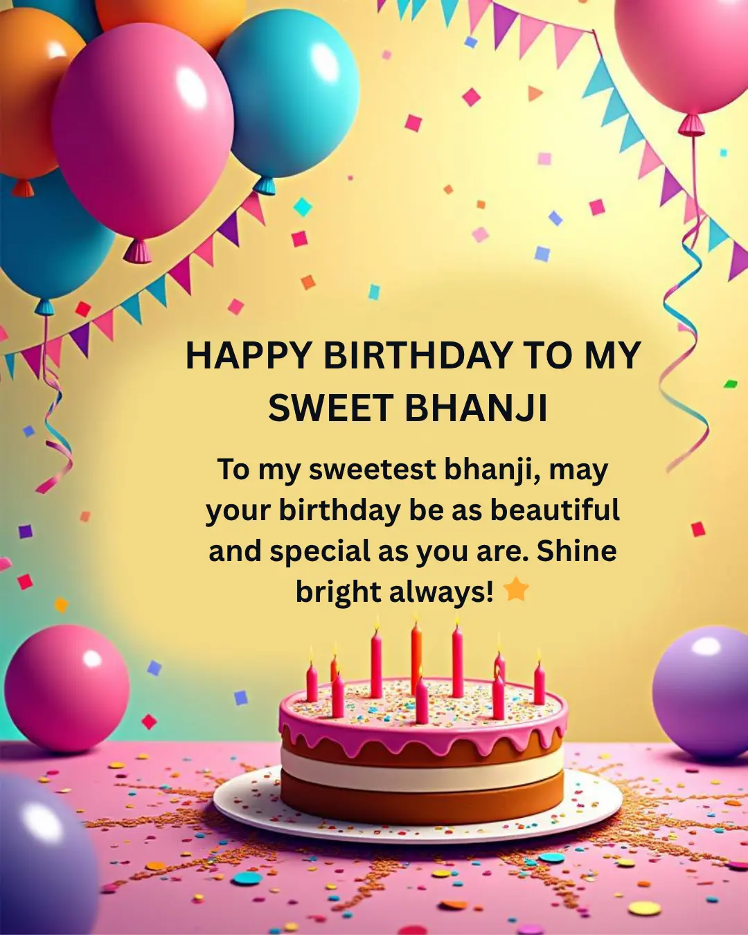 happy birthday wishes for Bhanji in English
