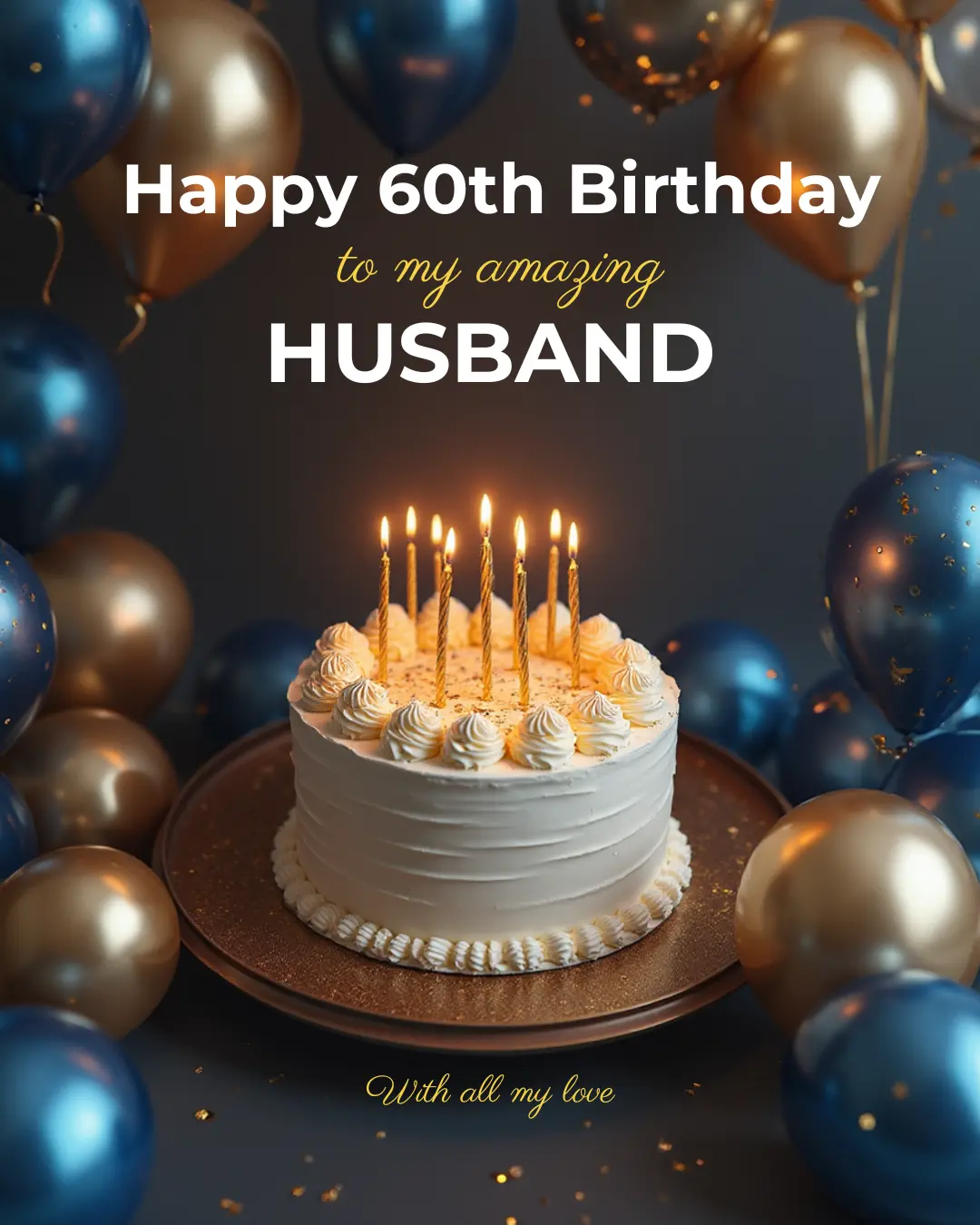 Romantic and funny 60th birthday wishes for Husband