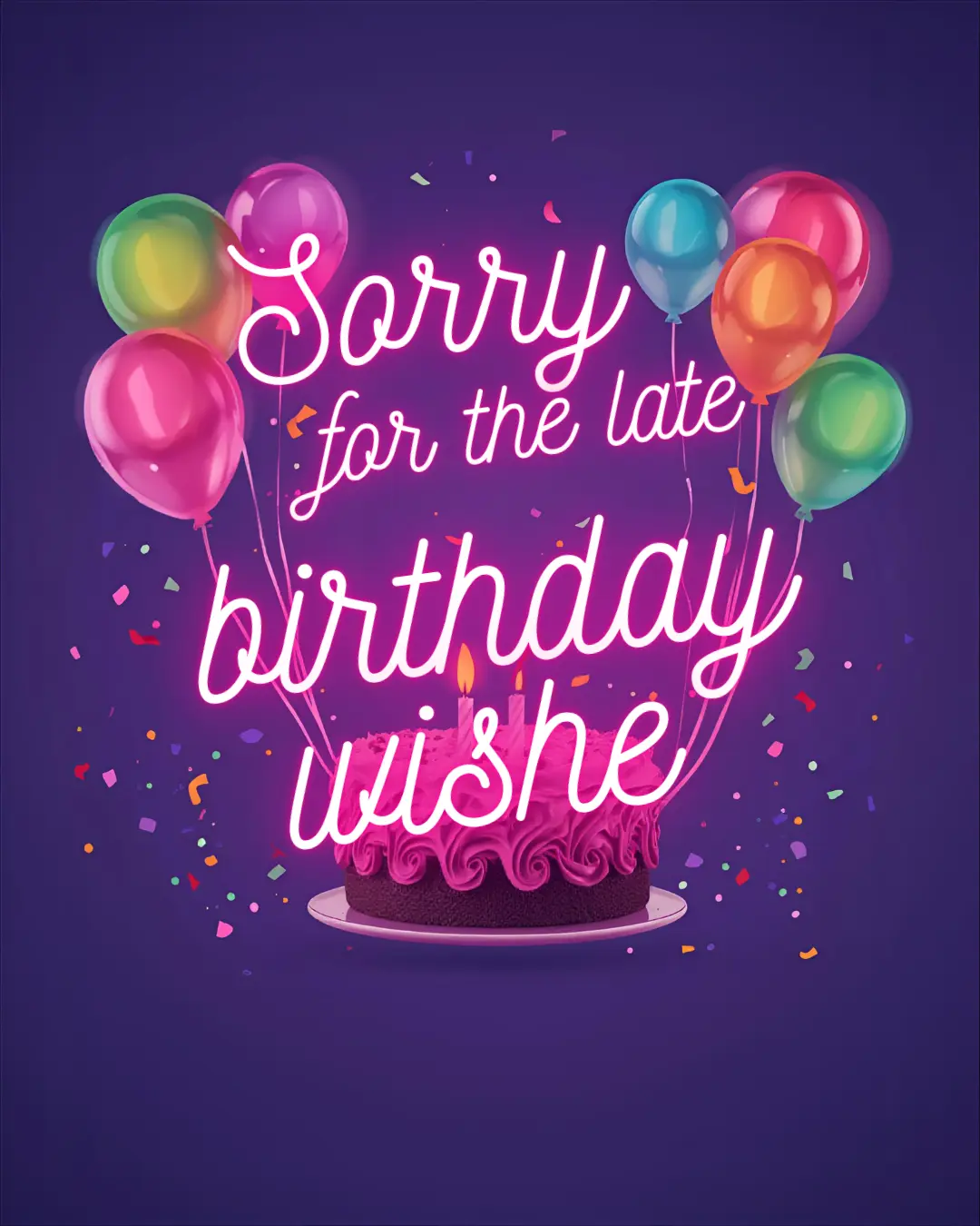 “Heartwarming sorry for late birthday messages you can share today.”
